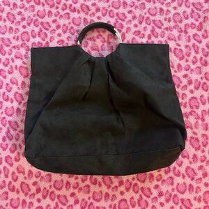 Victoria's Secret Black Tote with Silver Handles